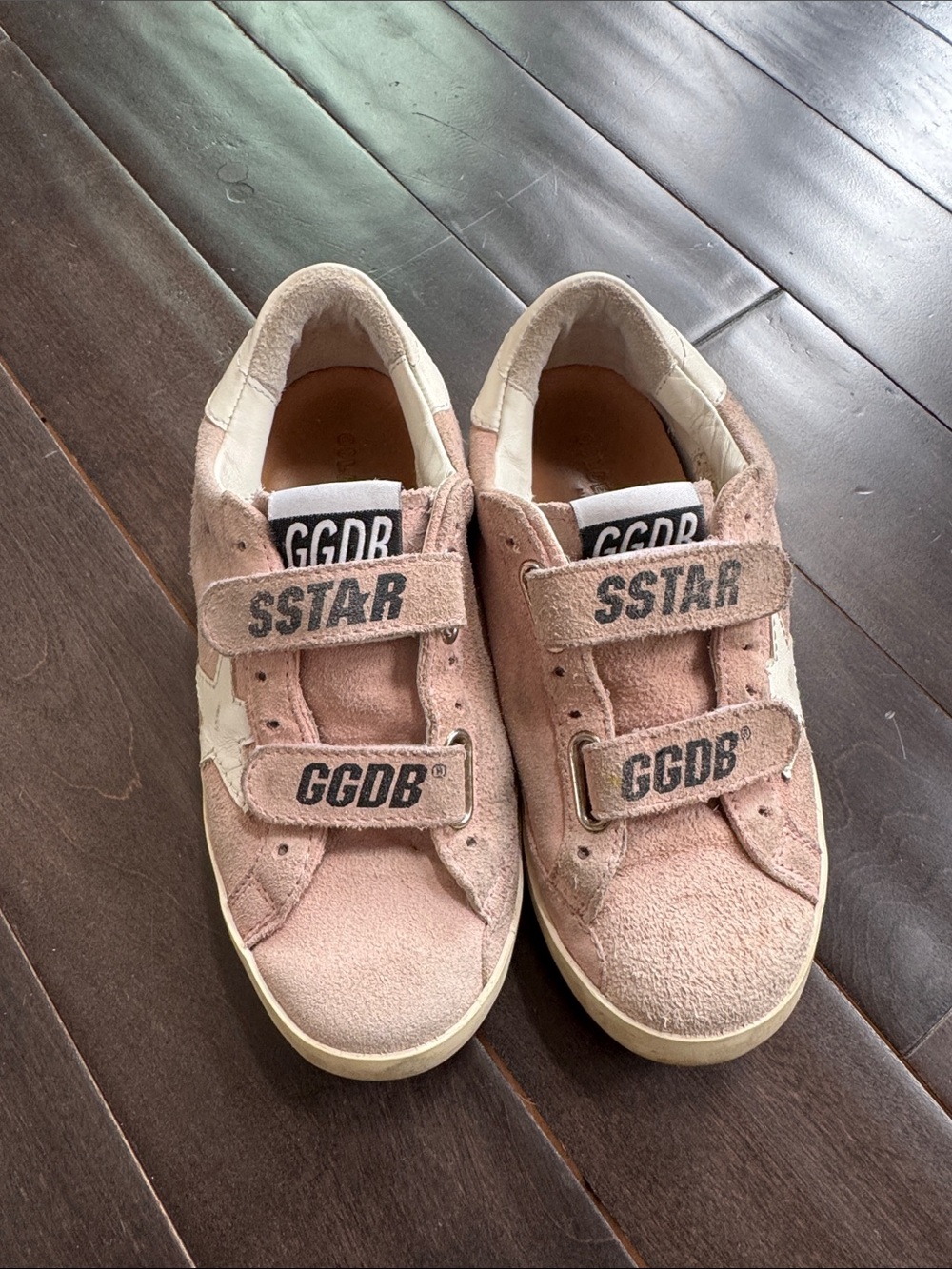 Golden Goose Kids Pink Suede Sneakers EU30 Velcro Shoes